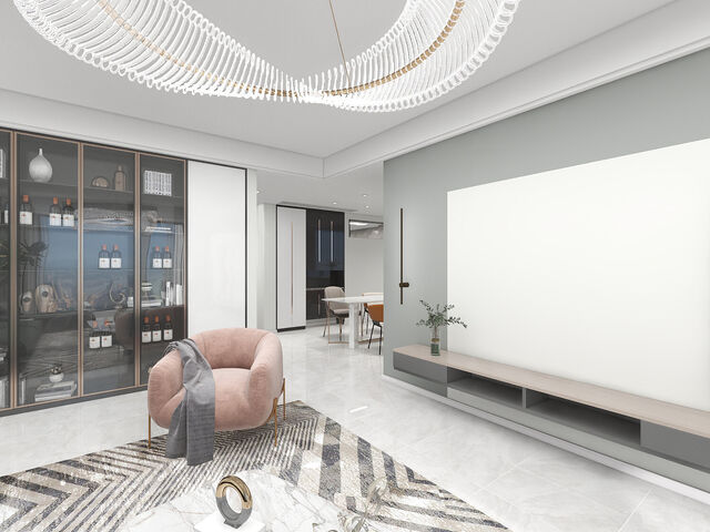 温江锦绣森邻209平跃层装修，大户型的空间设计感做的超赞！